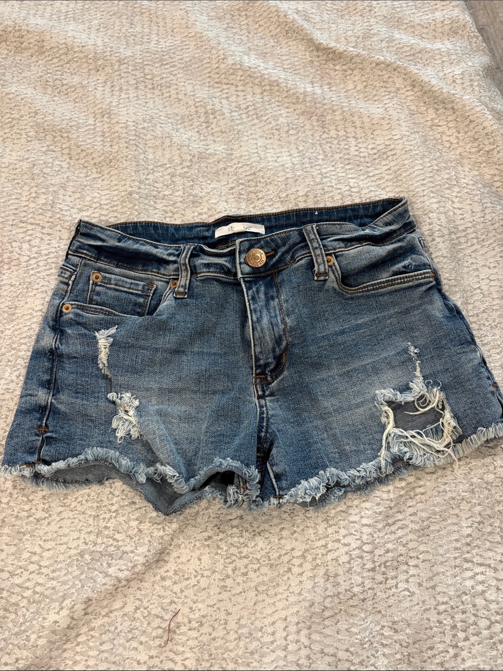 STS Blue Distressed Denim Cutoff Shorts - Blue